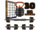 Kit 2 Mancuernas 25 mm Kettlebell 30 kg Tornillo con soporte para convertirlas en una barra TecnoFit / Enerfit Cod. MDK-101.32-2-30kg