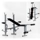 Banco de pesas TecnoFit con soporte para barra y banco de mariposa MWB3070B